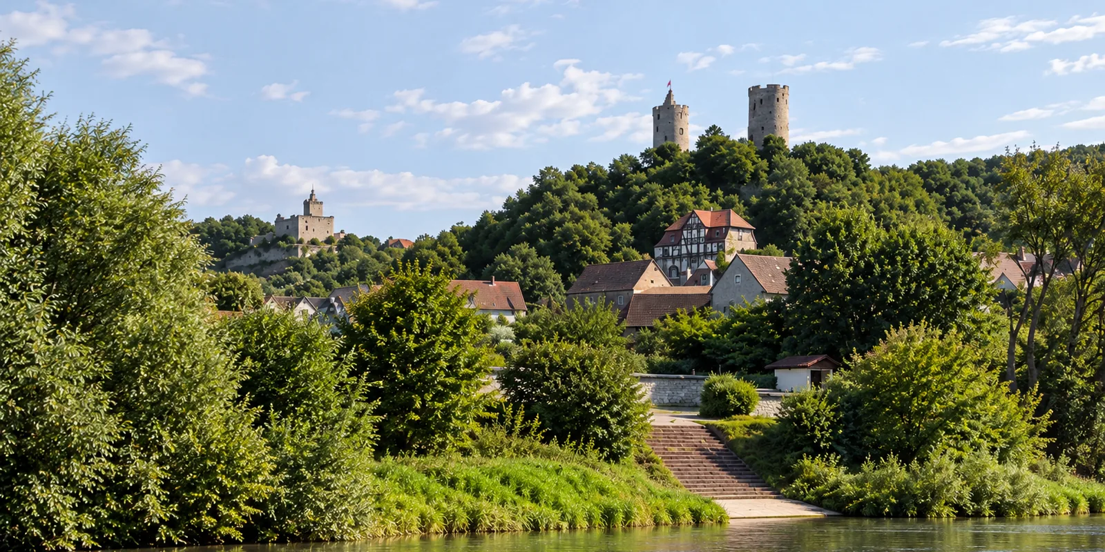 Burg Saaleck über der Saale