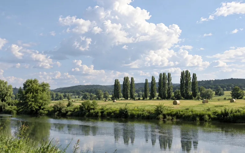 Die Fulda im weiten Wiesental