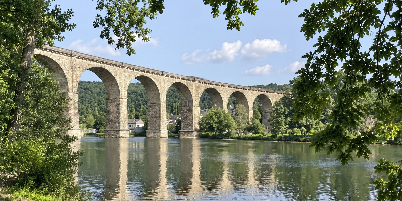 Der Hengsteysee mit dem Ruhrviadukt