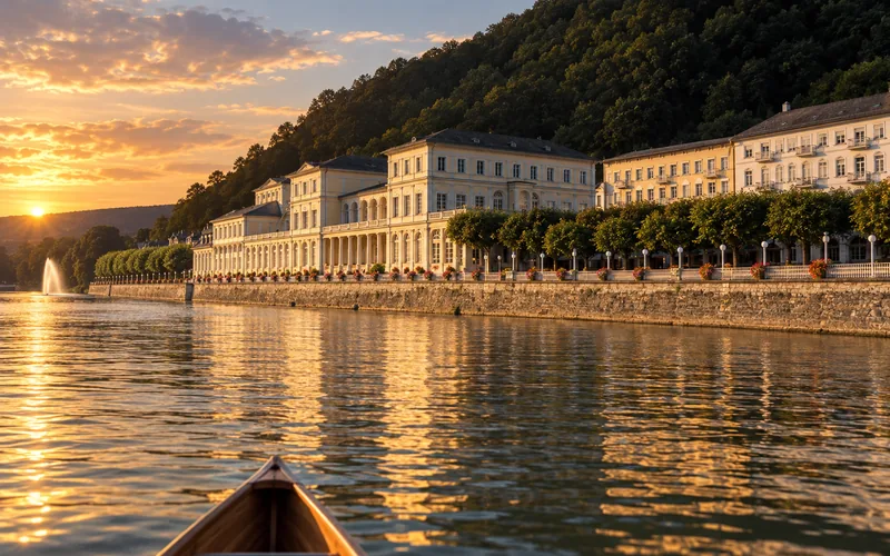 Die Kurhäuser von Bad Ems an der Lahnpromenade