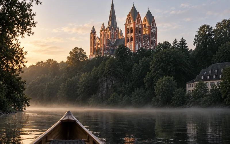 Der Limburger Dom über dem Felsen an der Lahn