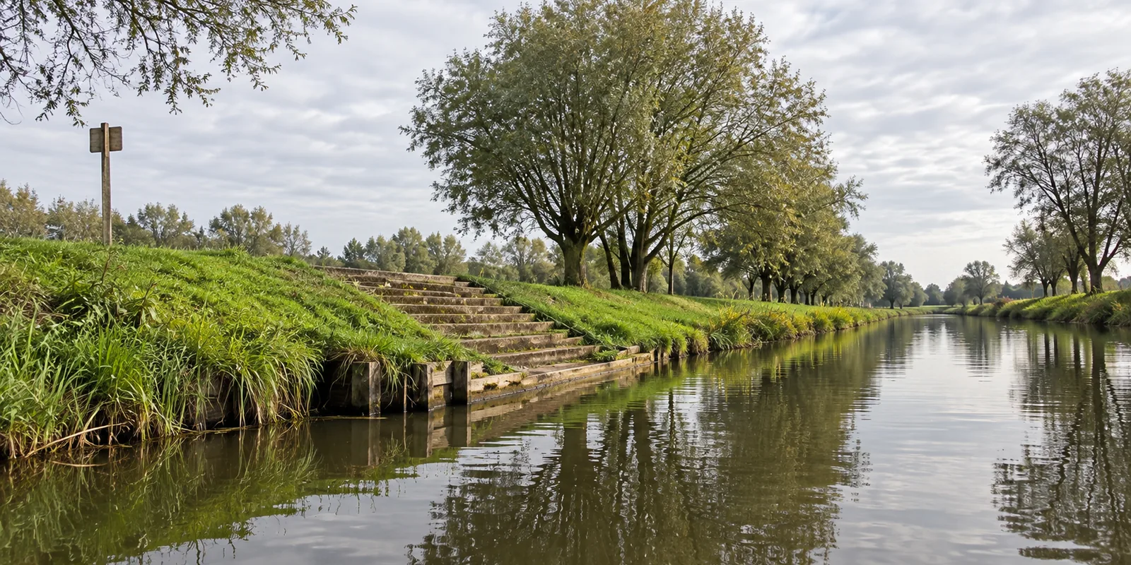 Der Kanu-Anleger an der Niers bei Oedt