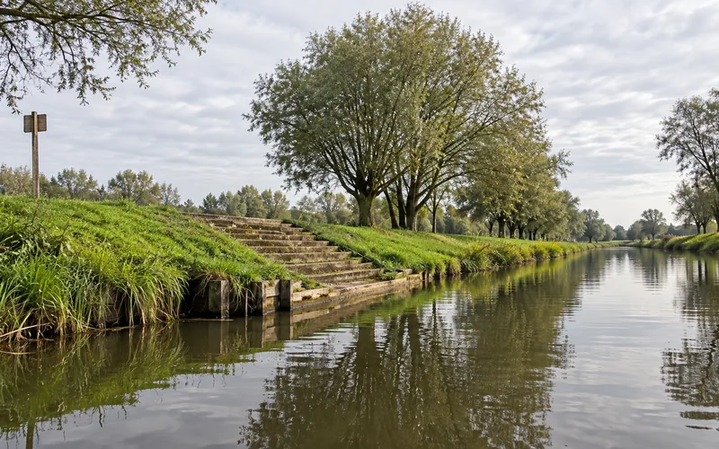 Der Kanu-Anleger an der Niers bei Oedt
