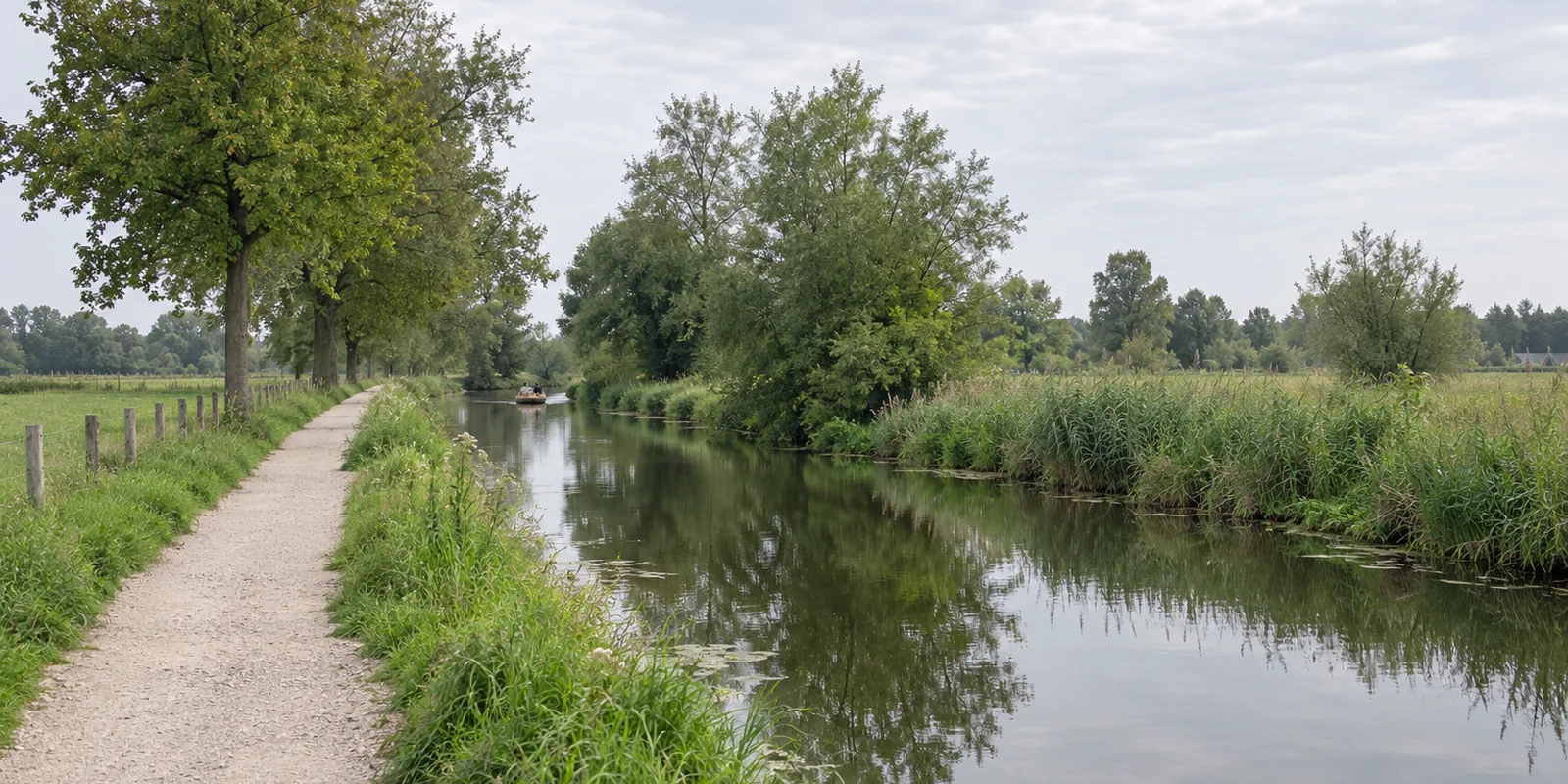 Die Niers bei Wachtendonk zwischen Schilfufern
