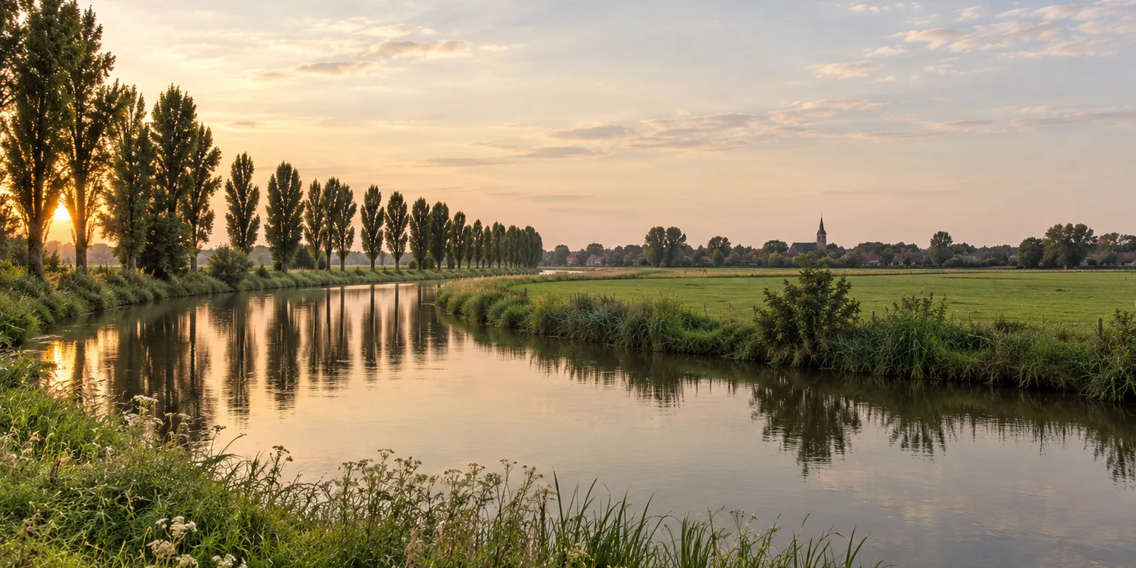Der Bogen der Niers vor der Stadt