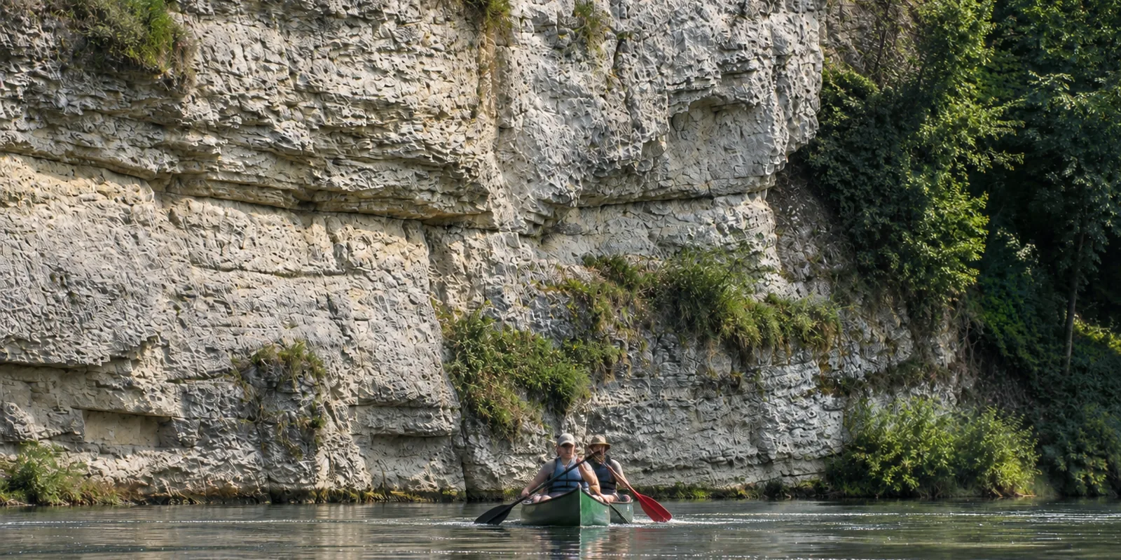 Muschelkalkfelsen über der Saale
