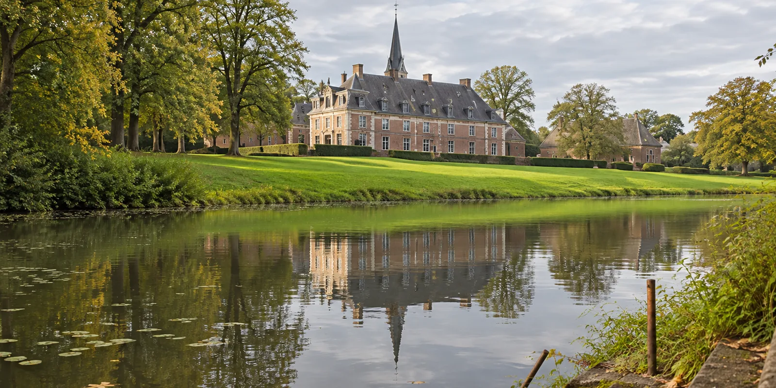 Schloss Wissen in seinen Gräften an der Niers