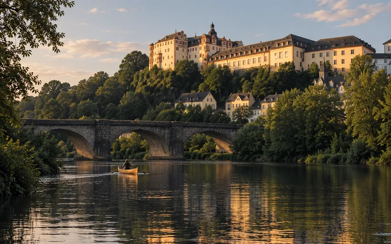 Das Weilburger Schloss über der Flussschleife