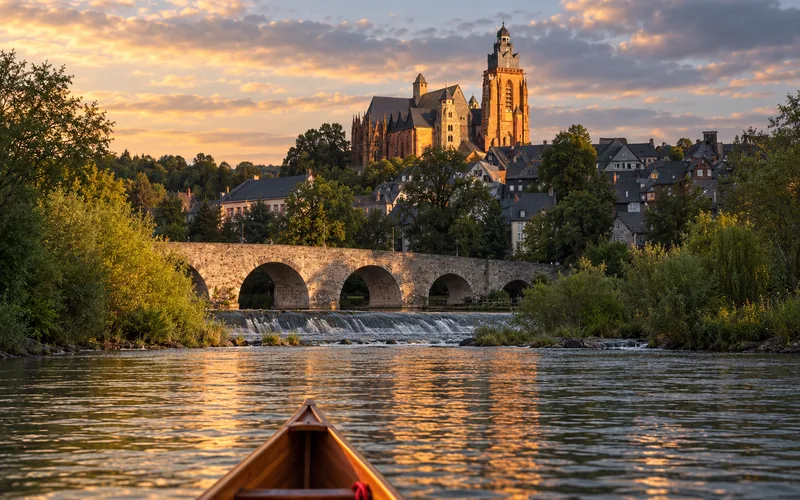 Der Wetzlarer Dom über der alten Lahnbrücke